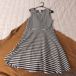 H&M Divided Black and White Stripe A line Dress in large